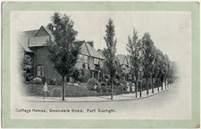 Antique Postcard c1900s Port Sunlight Greendale Road Cottage Homes Cheshire picture