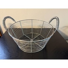 Round Metal Wire Handled Egg Fruit Basket picture