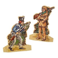 Disney Grand Floridian Kid's Menu Die-Cut 2pc Davy Crockett 90s Resort Ephemera picture