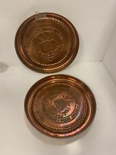 Vintage Round Copper Tone Mold Wall Decor Good Health Good Cheer Good Friends picture