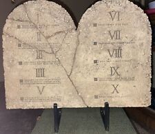 10 commandments plaque stone wall /shelf Art religious  16”W  X  12”H picture