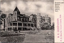 1906 Grand Island NE Soldiers & Sailors Home RPPC Postcard R. E. Gerspacher picture