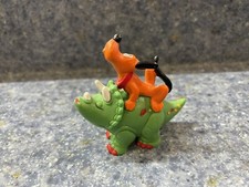 DISNEY HAND PAINTED VINYL PLUTO RIDING DINOSAUR BULLYLAND Germany VINTAGE Rare picture