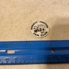 Vintage Robert Horton Fan Club Pinback Button Wagon Train TV Show Promo Pin picture