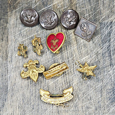 Lot of 11 Vintage Boy Scouts BSA Pins Buttons Mother Heart Life Bear Arrow Light picture
