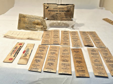 Vtg First Aid Bandage Lot 1950's Parke Davis Readi-Bandage Pac-Kit Tackl Box picture
