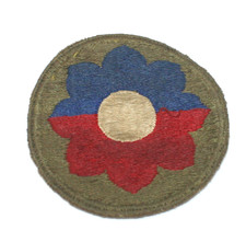 Vintage WW2 U.S. Army 9th Infantry Division Patch Green Back Original Cut Edge picture