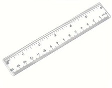 6 Inch Clear Ruler Light - 15 Centimeter/Inch Measure - Plastic Tool Grading picture