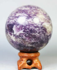 378g Natural Marvelous Lepidolite Purple Mica Polished Sphere Ball Madagascar picture