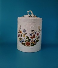 Vintage Aynsley English Cottage Bone China Biscuit Barrel With Lid picture