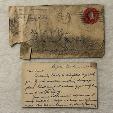 1913 Handwritten Letter & Envelope La Salle IL to Chicago – Early Correspondence picture