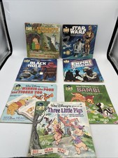 VTG 1970s 1980s Read Along Books Records A Lot Of  7 Star Wars Hobbit, Disney ￼￼ picture