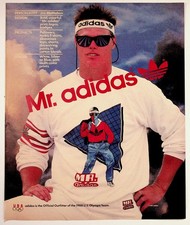 1987 Adidas Mr. adidas Jim McMahon Print Ad 1988 Olympics Vintage Ephemera picture