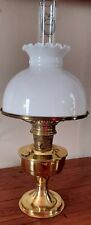 Vintage Aladdin Model 23 Brass Oil Lamp with White Glass Shade New Mantel In Box picture