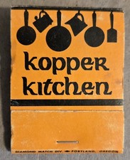 Vtg Unused Matchbook Kopper Kitchen Restaurant Salem Oregon Locations 14 picture