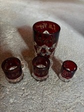 Ruby Flashed Glass Souvenirs w/Inscriptions-circa 1893 picture