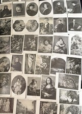 Lot 40 Vintage Musée du Louvre Art Postcards Raphael Rembrandt Da Vinci & More picture