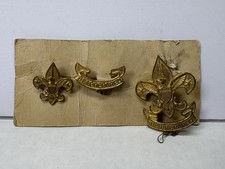 3 Vtg Boy Scouts First Class Rank Badge Pin Small BSA Lapel Pin “Be Prepared” picture