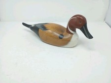Artist Signed REDHEAD DRAKE Wood Duck Decoy Vintage Hand Carved Decorative picture