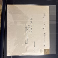 RAYMOND LOEWY - AUTOGRAPH NOTE SIGNED 05/14/1963 picture