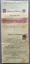 Lot of 4 Austrian Jewish Family Documents 1920–1937 Vienna Judaica Certificates picture