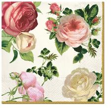 Paper Luncheon Decoupage Napkins Vintage Roses Floral Flowers - Two Napkins picture