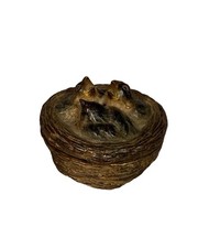 Antique Austrian Vienna Bronze Baby Bird Bronze Box Geschutzt picture