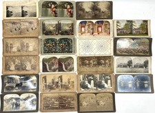 Lot of 22 Antique 19th Century Stereoview Slides - People/Places - 7