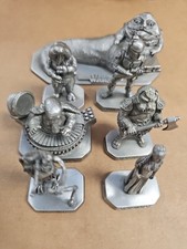 7 Lot Vintage Star Wars Rawcliffe Pewter Figurine Jabba Palace Slave Leia Boba + picture