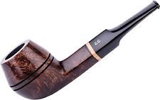 Briar Tobacco Smoking Pipe, Bulldog shape, Metal filter + Pouch/Boxed (Brown) picture