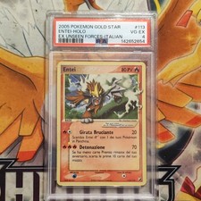 Pokemon Entei Gold Star Holo 113/115 EX Unseen Forces ITA 2005 PSA 4 picture
