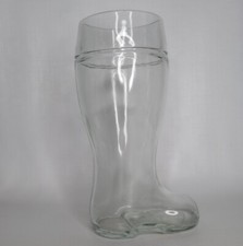 Clear Glass Boot Vase 9.5