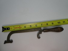 Antique Early Lancashire Frame Hand Hack Saw Wooden Handle Tool picture