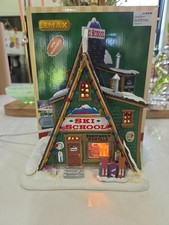 LEMAX The Summit Ski School #65156 Porcelain Lighted House Christmas Home Decor  picture