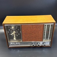 General Electric Vintage/Antique Alarm Clock Radio WORKING Brown Wood Grain picture