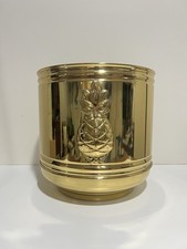 Vintage MCM Large Brass Planter Pineapple Made In England 10 X 9.5 Mid Century picture