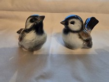 Vintage  pair Goebel Sparrow Bird Figurine Porcelain West Germany Signed picture