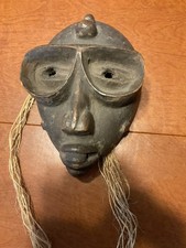 VINTAGE AFRICAN HEMBA TRIBE HAND CARVED MONKEY MASK DEMOCRATIC OF THE CONGO picture