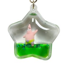PATRICK STAR SPONGEBOB NICKELODEON TSUNAMEEZ ACRYLIC KEYCHAIN FIGURE CHARM picture