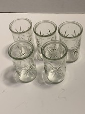 Set of 5 Brockway Jelly Juice Glasses With Atomic Starburst - Promotion Glasses picture