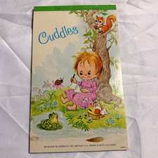 C.M. Paula Co. Vintage Cuddles Stationery Pad 24 Sheets 5-1/2 x 8-1/2 1974 picture