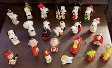 Vintage Peanuts Christmas Ornaments, 1960s-1980s, Lot Of 21, Ready To Hang,Japan picture