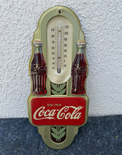 Coca-Cola Drink Coca-Cola Bottle Graphic Tin Thermometer Wall Sign picture