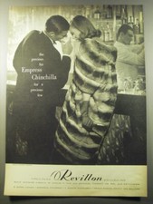 1960 Revillon Fur Coat Advertisement - The precious fur Empress Chinchilla picture