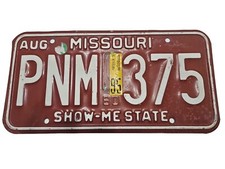 Vintage Missouri License Plate Tag PNM 375 picture