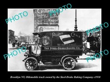Brooklyn Ny Oldsmobile Steel Drake Bakery Car c1910 Old Large Historic Photo picture