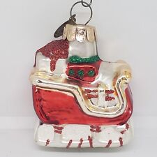Celebrations By Radko Santa's Sleigh Christmas Ornament Hanging Vintage picture