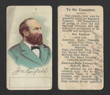1880s N309 American Eagle Tobacco Card - President of the U.S. - James Garfield picture