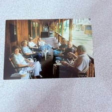 Elderly People Group 1980s 1990s Snapshot Photograph Porch Relaxing Cabin picture