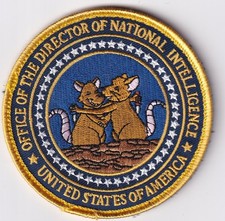 Director of National Intelligence morale patch ODNI Two Rats Stabbing Each Other picture